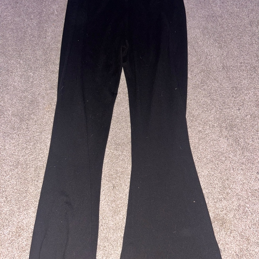 Black Flared Retro Trousers
